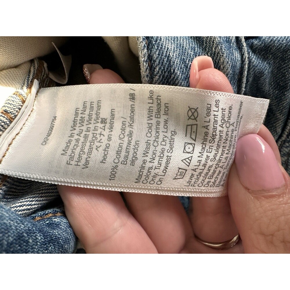 Madewell The Rilee Denim Midi Skirt Mid Wash Front Split Straight Pencil 28 - Picture 7 of 7